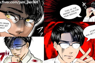 design cool anime or manga for t shirts, redbubble, teespring, pod shop design