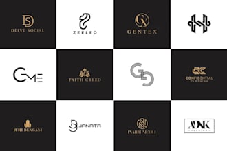 do initials logo design monogram, lettermark, minimal and luxury branding
