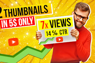 create professional and clickbait youtube thumbnail for viral growth
