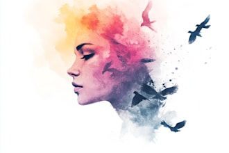create a beautiful watercolor flowers tattoo design for you
