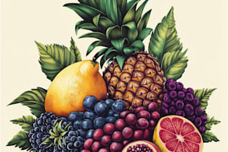 create a botanical illustration based on your idea