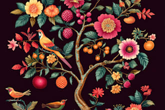 made a botanical illustration depending on your concept