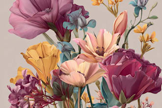 design craft a beautiful botanical or  plants, fruits, flowers, vegetables, herb