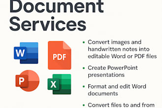 deliver accurate document services using microsoft office tools