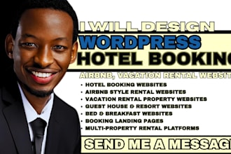 hotel booking website, airbnb website, vacation rental website, hotel website