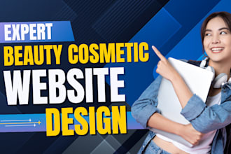 design beauty cosmetic website, brand identity, business website, wordpress web