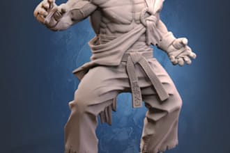3d model, stl boardgame charcter, collectible,3d resin,tabletop model printable