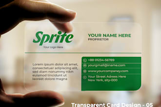 a premium transparent plastic business card that stands out
