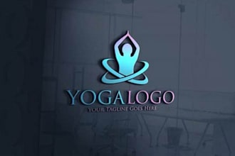 custom yoga and wellness logo for your studio or brand