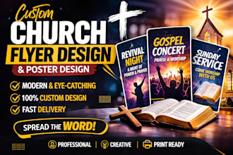 create custom modern church poster designs and flyers