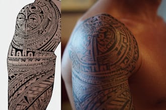 design a polynesian maori tribal tattoo