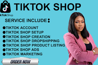 create and manage your USA tiktok shop, run ads, affiliate and dropshipping