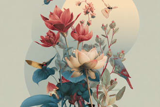 do hand draw botanical illustration line art of  plants, flowers or anything
