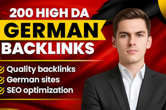 provide 200 da 90 dofollow guest post german backlinks