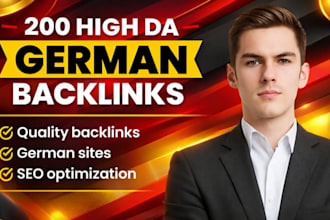 provide 200 da 90 dofollow guest post german backlinks