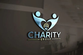 design charity logo nonprofit, foundation, social impact and community