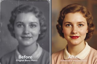 enhance, restore and upscale low quality images and photos