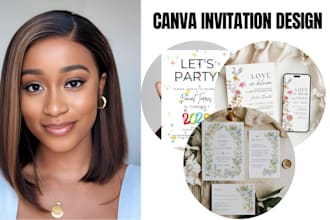 do canva invitation design birthday invitation wedding invitation digital invite