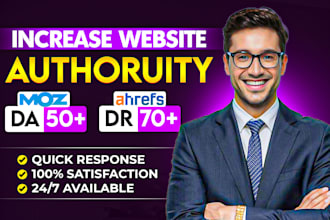 increase da dr from ahrefs moz from high authority sites