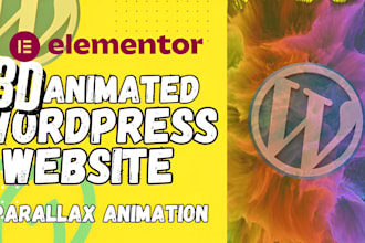 3d animated wordpress website 3d spline model gsap scrolling parallax animation