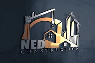 design construction logo builder, real estate and engineering branding