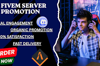 do discord server promotion, fivem server promotion, gaming, discord server
