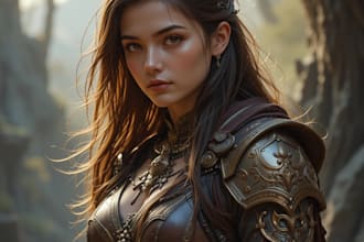 draw d and d character illustration or concept art