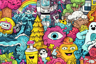 create doodle illustration for any project