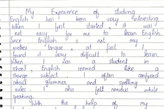 handwrite any documents, studynotes and assignments