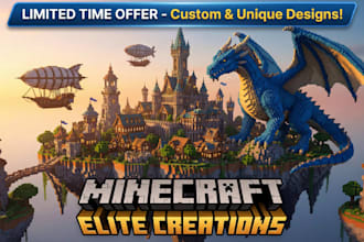 professionally build survival or creative minecraft builds