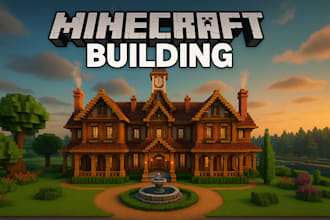 professionally build survival or creative minecraft builds
