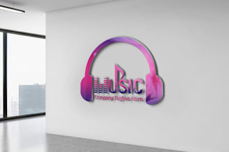 do modern music dj artist party club band record studio event logo