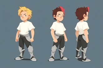 design a 2d cartoon character