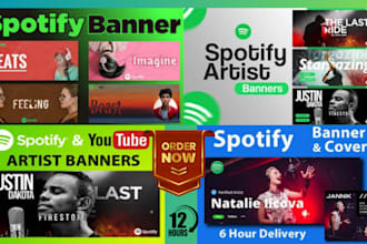 design eye catching spotify banners and cover art for your music