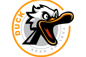 make professional mascot duck logo with copyright