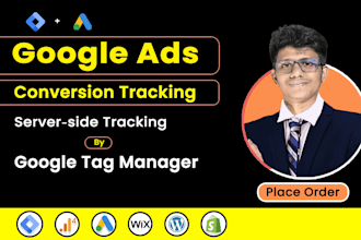 setup google ads conversion tracking, ga4 server side tracking by tag manager