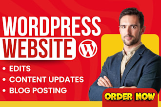 manage wordpress edits, content updates, and blog posting