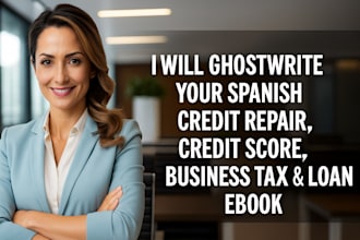 ghostwrite your spanish credit repair, credit score, business tax and loan ebook