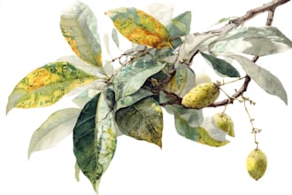 draw botanical illustration of flower illustration