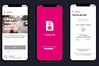 develop an esim app, mobile data app, virtual phone number app, and esim website