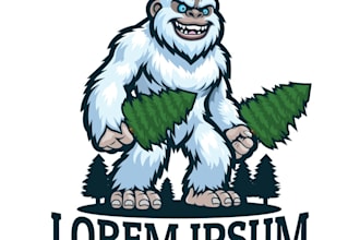design creative modern yeti logo for your brand