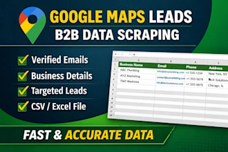 scrape google map data extraction, b2b lead generation