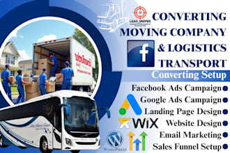moving leads logistics leads moving company landing page transport website