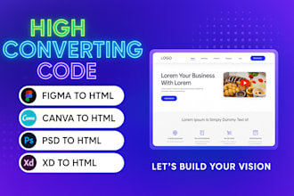 do psd to html figma to html css sketch to html responsive