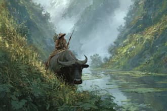 make environment concept art or background for game