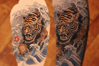 make a traditional japanese irezumi tattoo