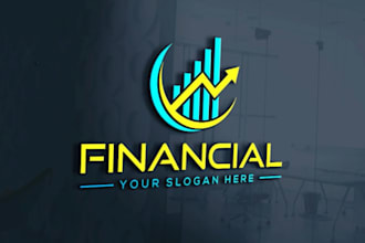 design finance logo banking, investment, accounting, insurance and fintech brand