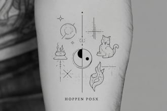 create a minimalist tattoo design for you