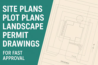 design site plan , plot plans, landscape, permit drawings for fast approval