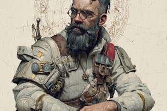 draw your dnd, sci fi, fantasy character or illustration